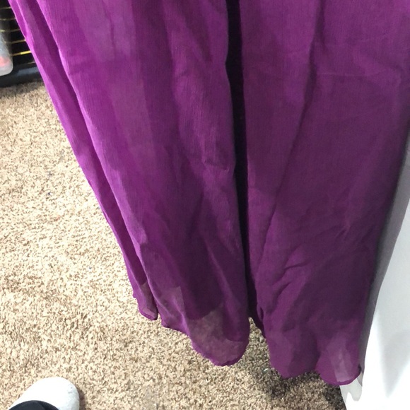 J.Crew purple long silk gown size 4 - Picture 6 of 11